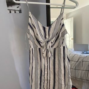 pacsun striped tied mini dress